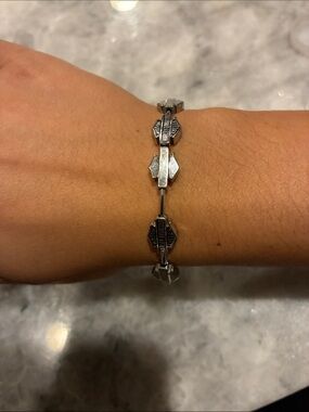 Harley-Davidson Silver Link Bracelet - Women's Silver Chain